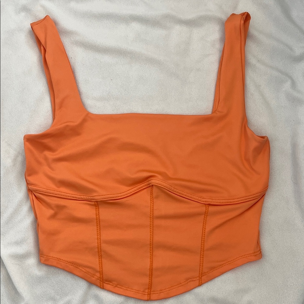 Orange Women's Corset Top
